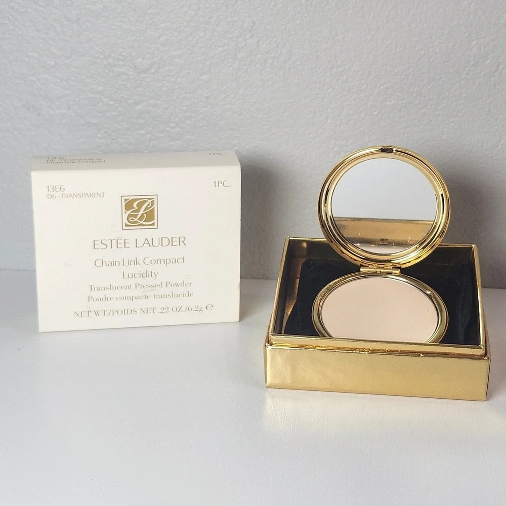 Estee Lauder CHAIN LINK Compact Gold Lucidity 06 Translucent Powder
